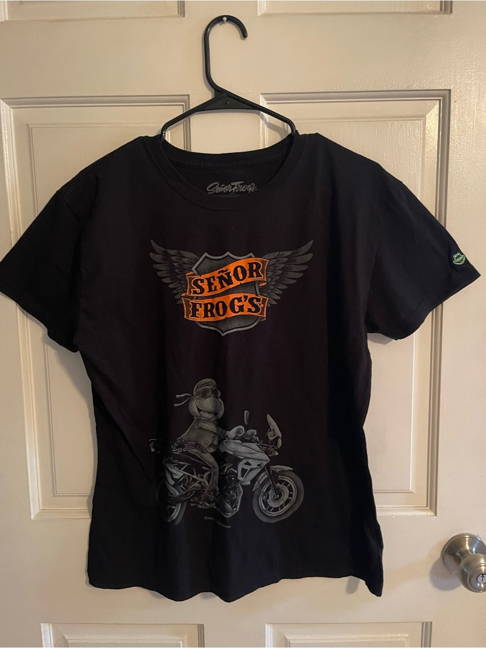 Señor Frog's graphic t-shirt “biker frog" Cancun Mexico